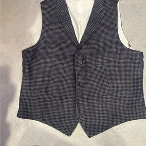 Ralph Lauren Gray Houndstooth Men's Vest